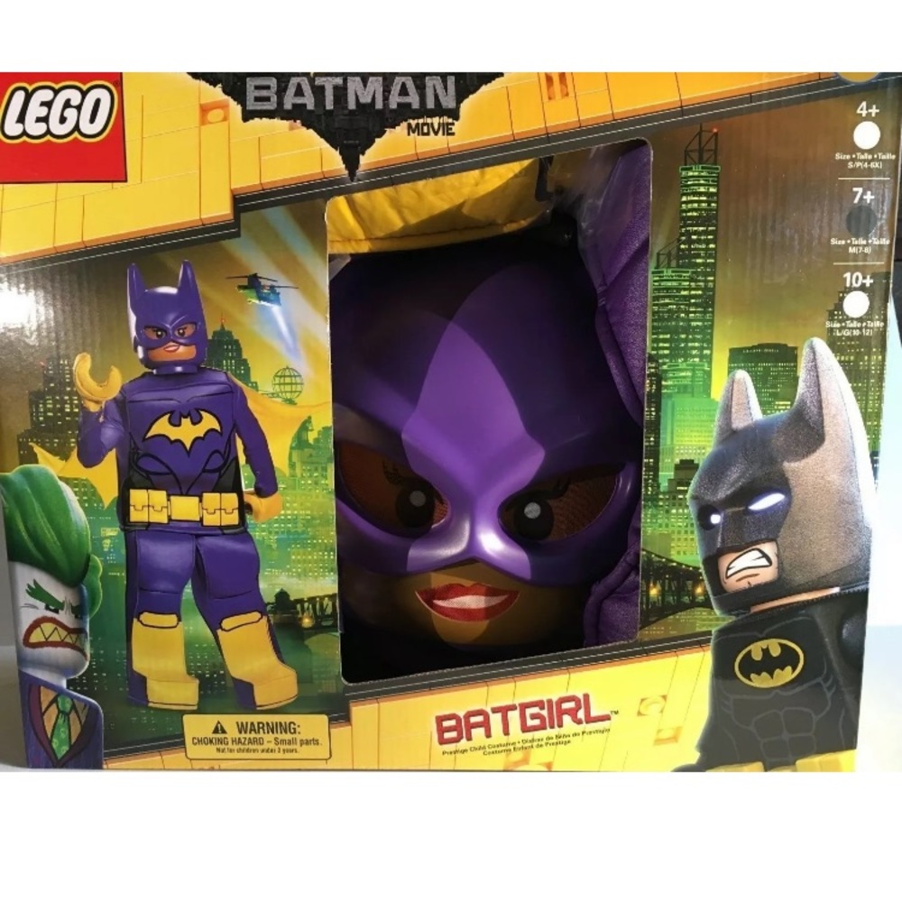 LEGO Batgirl costume dress up med 7/8 NEW